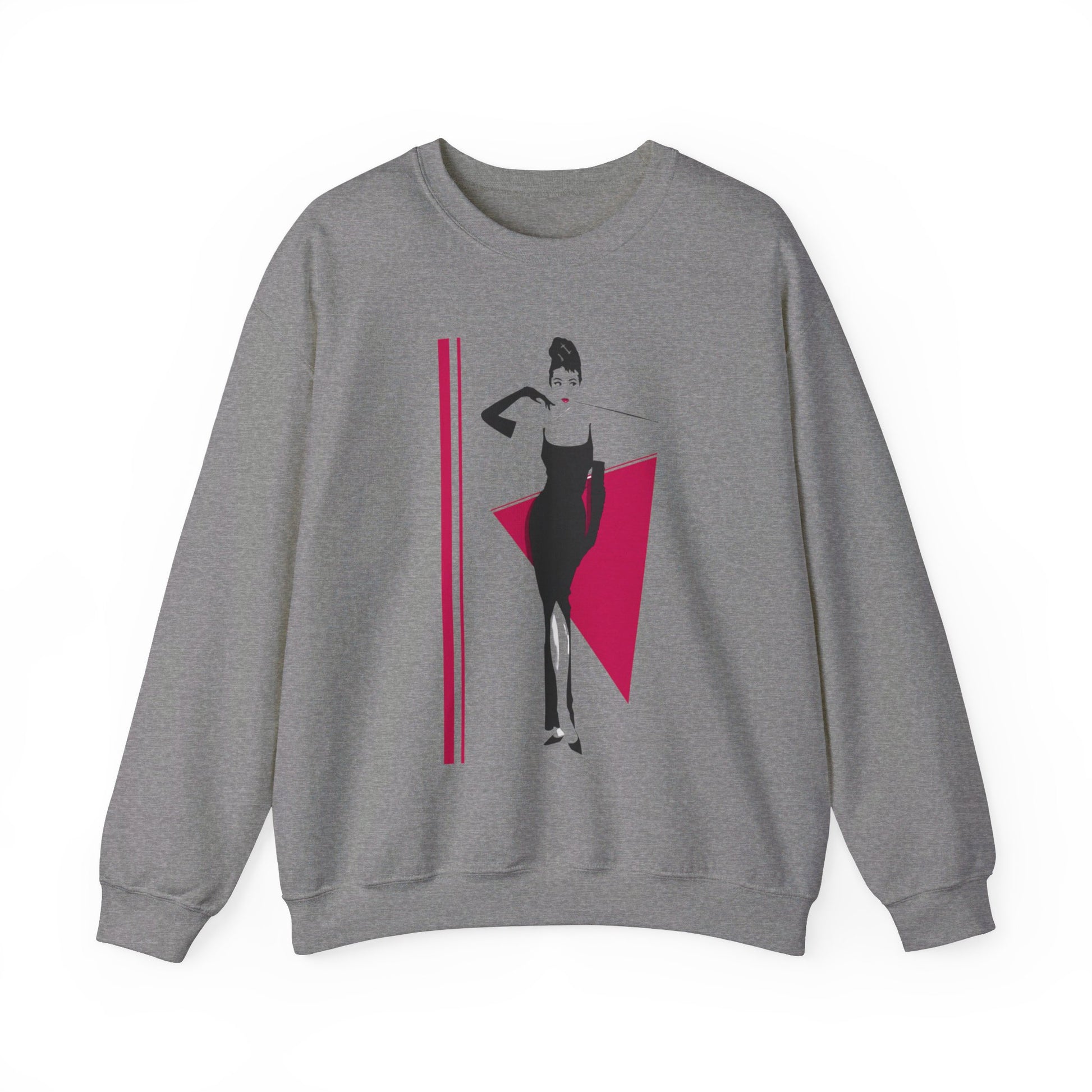 Breakfast at Tiffany's T & Co Sweatshirt , Classic Audrey Crew, Girls Brunching Weekend Sweater, Women's Shirt, Truman Capote Fan Gift Sweatshirt Printify S Graphite Heather 