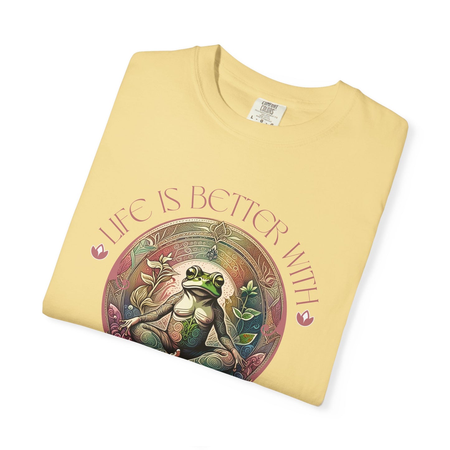 Yoga Frog Life Is Better With Yoga Unisex T-Shirt, Casual Wear, Highlander Fan Gift, T-Shirt Printify