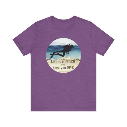 Scuba Diving Gift, Scuba Diving Shirt, Scuba Diver Gift, Scuba Lover Gift, Ocean Lover TShirt Gifts For Scuba Divers, Water Fun Tee, Snorke T-Shirt Printify Heather Team Purple XS 