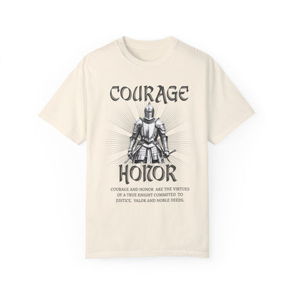 Medieval Knight Courage and Honor T-shirt Renfaire Renaissance Fair Comfortable Festival Tee Perfect Gift for History Lovers Ren-faire Gift T-Shirt Printify Ivory S