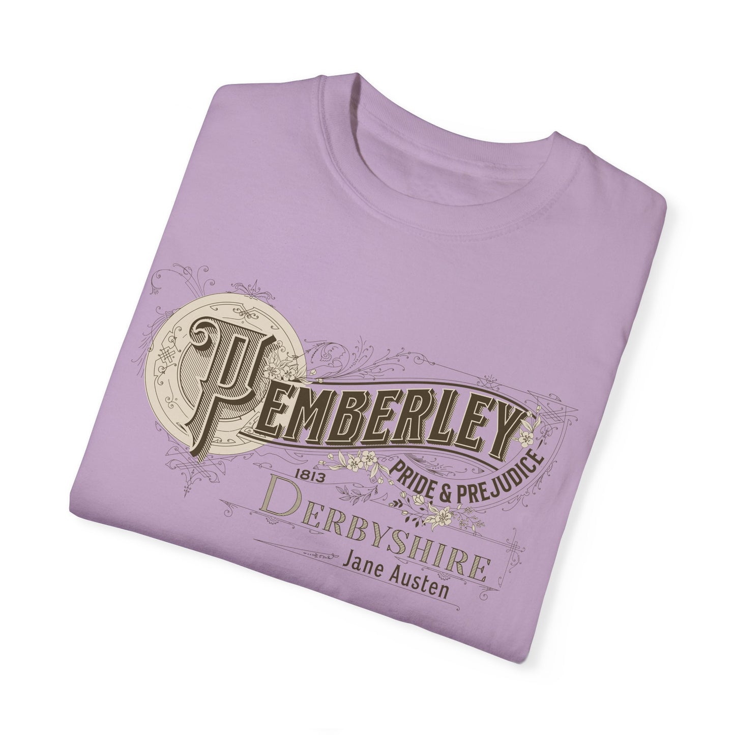 Pemberley TShirt Jane Austen Shirt Pride And Prejudice Gift For Jane Austen Fan Bookish Bookclub Gift Pemberly Derbyshire Fitzwilliam Darcy T-Shirt Printify   