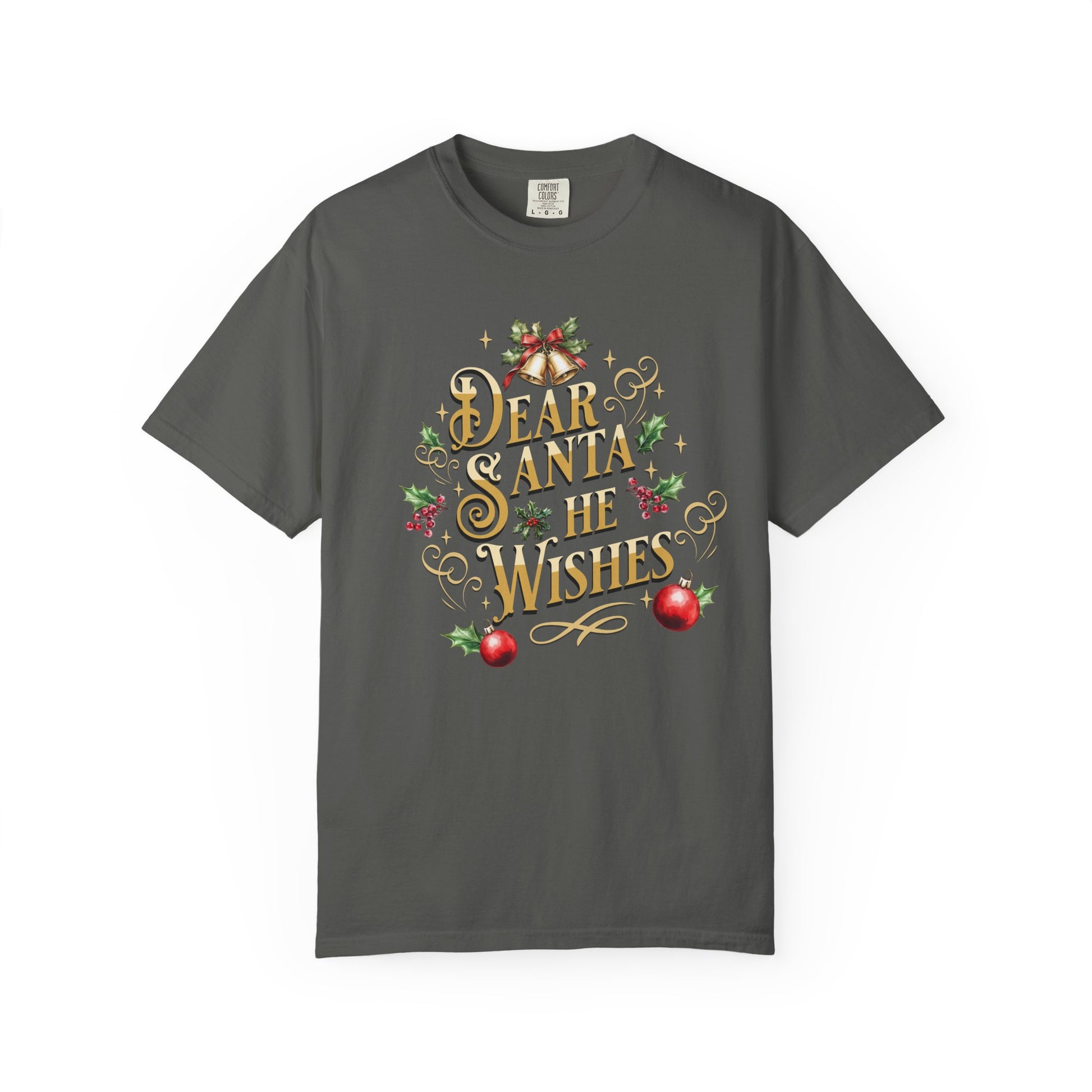 He Wishes Christmas T-Shirt, Funny Holiday Gift, Dear Santa I'm the Reason Why Tee, Unisex Casual Wear, Festive Apparel T-Shirt Printify Pepper S