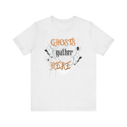 Halloween Ghosts and Spiders & TShirt, Spooky Season Tee,  Trick or Treating Shirt, Halloween Party T-Shirt, Creepy Autumn Style T Shirt T-Shirt Printify Ash XS 