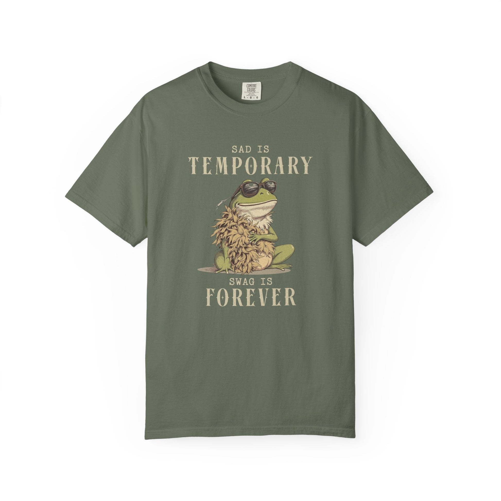 Funny Frog T-Shirt Retro Self Care Froggy Meme Shirt Vintage Frog And Toad Aesthetic Frog Lover Gift For Her Birthday Viral Trendy Shirt T-Shirt Printify Moss S