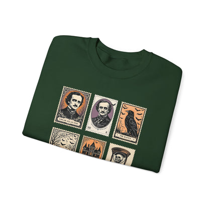 Edgar Allan Poe Sweatshirt The Raven Nevermore Gothic Horror Sweater Dark Academia Macabre Halloween Gift for Book Lovers Birthday Christmas