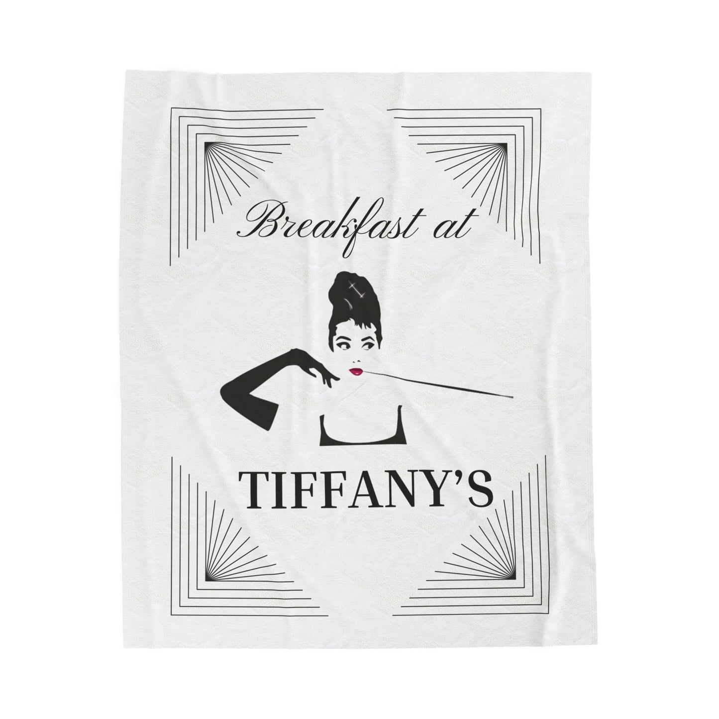 Breakfast at Tiffany's T & Co Throw Blanket, Soft Classic Audrey Hepburn, Book Lover Reading, Movie Watching Blanket, Truman Capote Fan Gift All Over Prints Printify 50" × 60"  