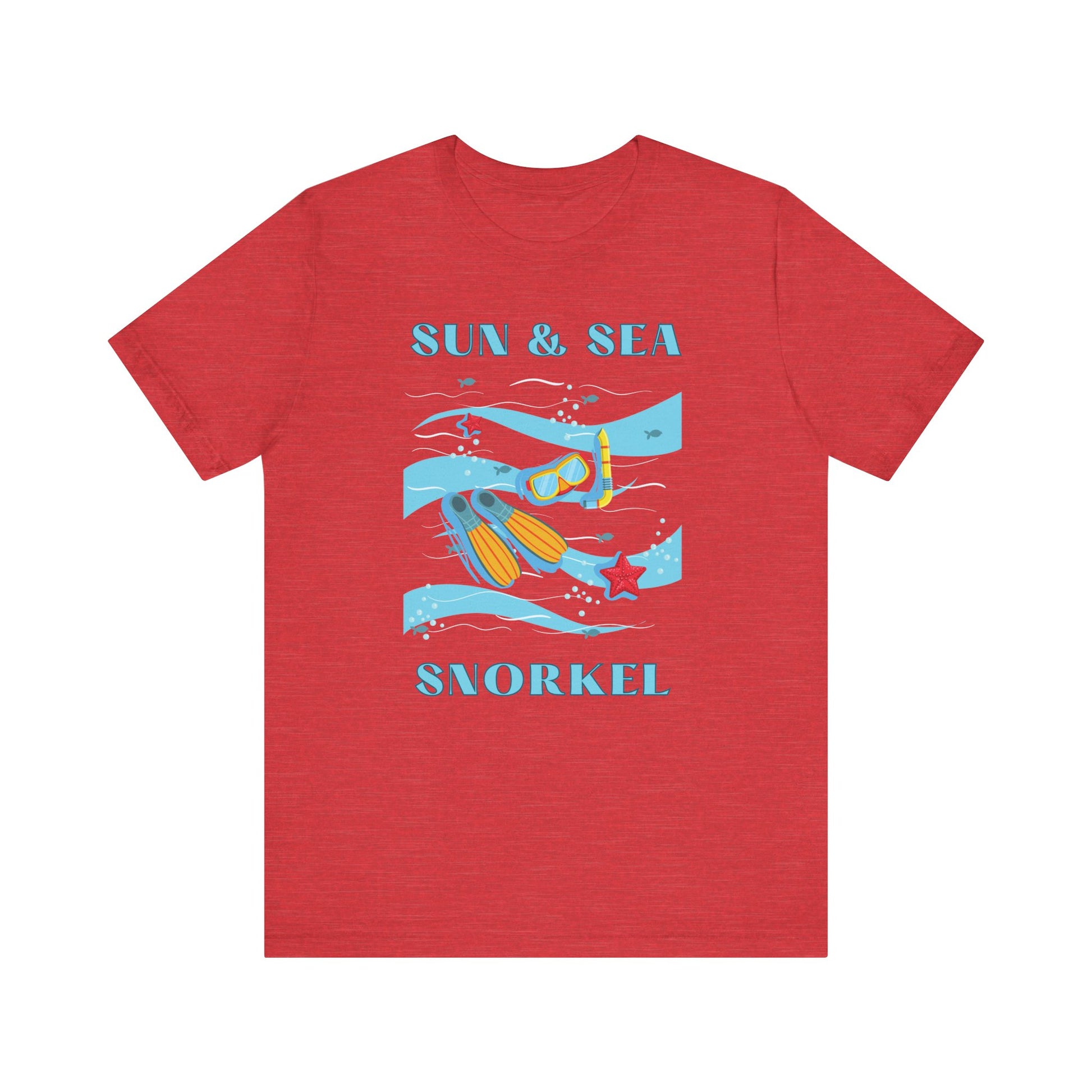 Snorkeling, Snorkel Shirt, Ocean Lover Gift, Snorkeler Gift, Beach Vacation T-shirt, Scuba Diving Gift, Scuba Diver Gift,  Funny Snorkel Tee T-Shirt Printify Heather Red XS 