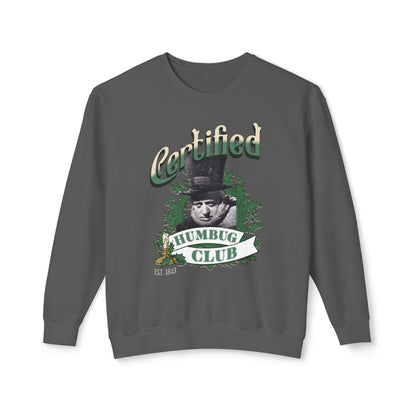 A Christmas Carol Sweatshirt Certified Humbug Club Crewneck, Funny Holiday Sweater, Unisex Gift, Casual Wear, Cozy Outfit, Christmas Jumper Sweatshirt Printify Pepper S