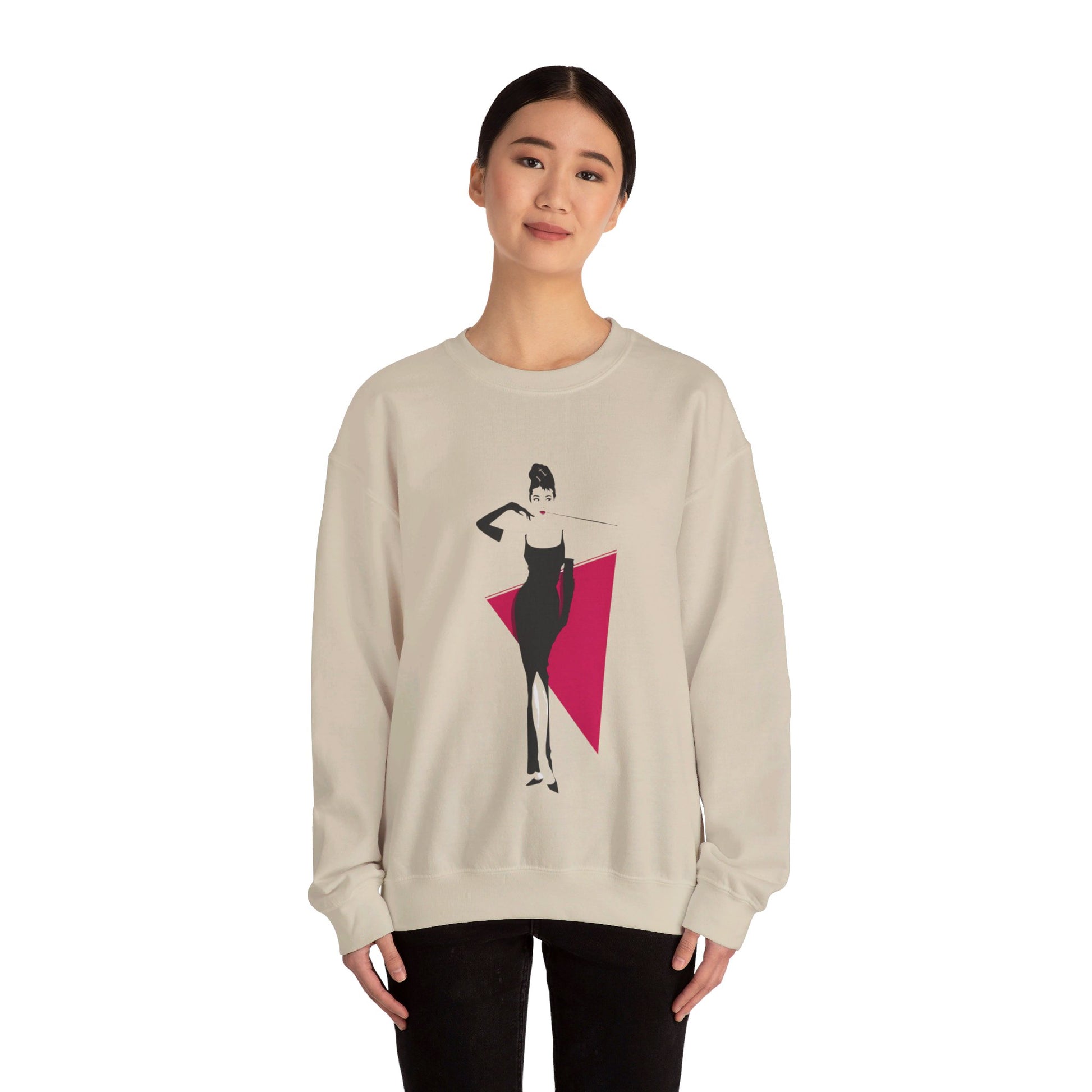 Breakfast at Tiffany's T & Co Sweatshirt , Classic Audrey Crew, Girls Brunching Weekend Sweater, Women's Shirt, Truman Capote Fan Gift Sweatshirt Printify   