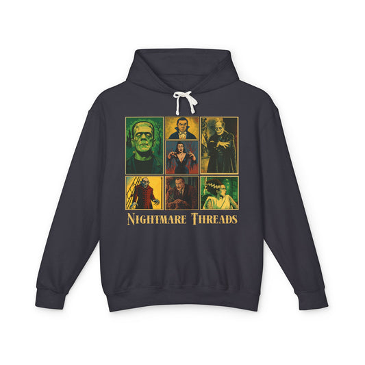 Horror Movie Sweatshirt, Halloween Apparel, Unisex Hooded Sweatshirt, Gift for Movie Lovers, Unique Horror Merch Hoodie Printify S Black