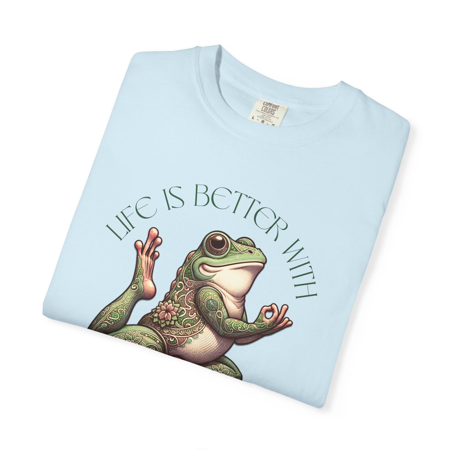 Green Yoga Frog Life Is Better With Yoga Unisex T-Shirt, Casual Wear, Highlander Fan Gift,