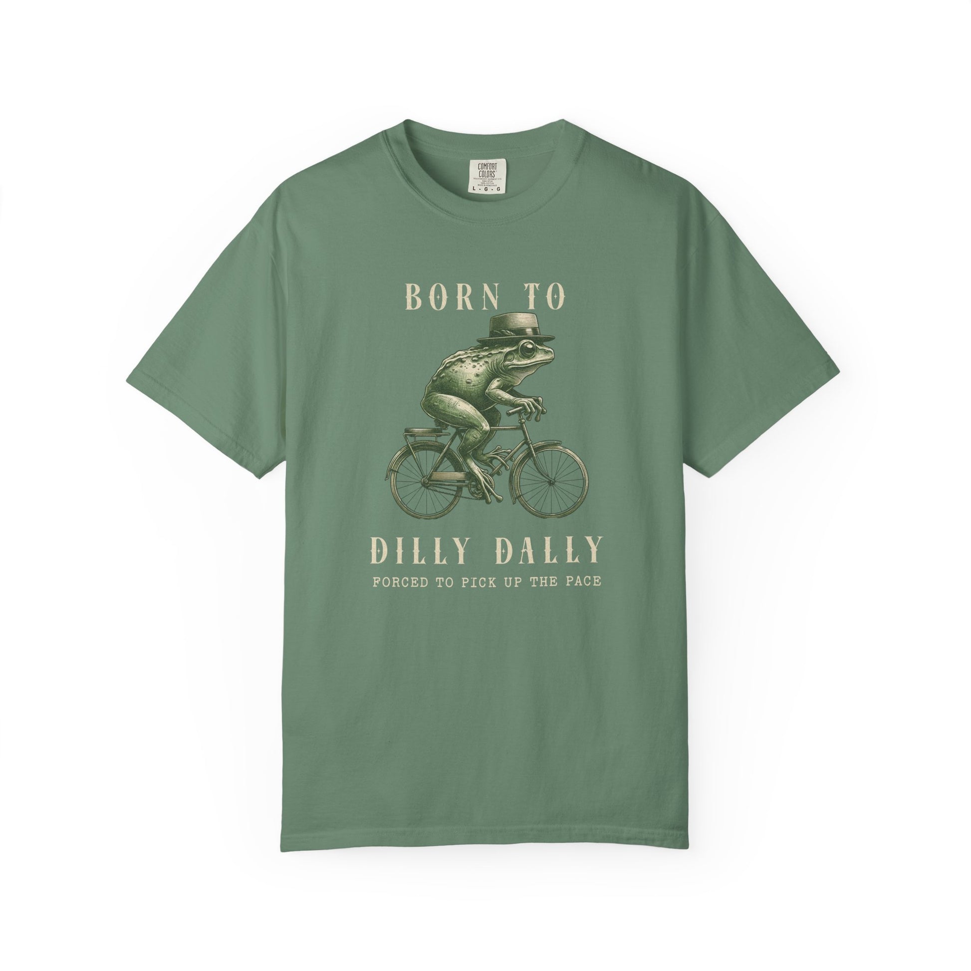 Dilly Dally Frog T-Shirt Retro Funny Froggy Meme Shirt Vintage Frog And Toad Aesthetic Frog Lover Gift For Her Birthday Viral Trendy Shirt T-Shirt Printify Light Green S