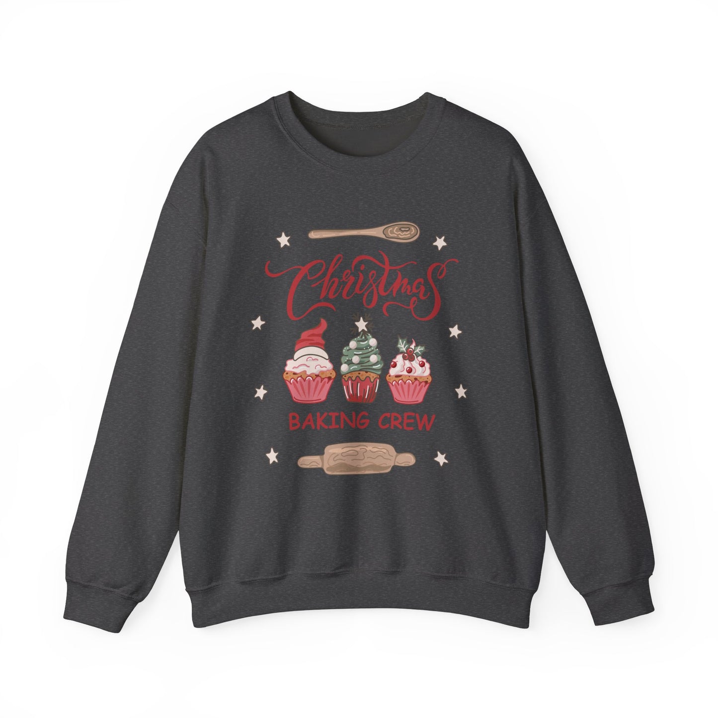 Christmas Baking Crew Sweatshirt, Family Christmas Baking Team Matching Sweater, Christmas Baking Christmas Shirts, Christmas Cookie Crew Sweatshirt Printify S Dark Heather 