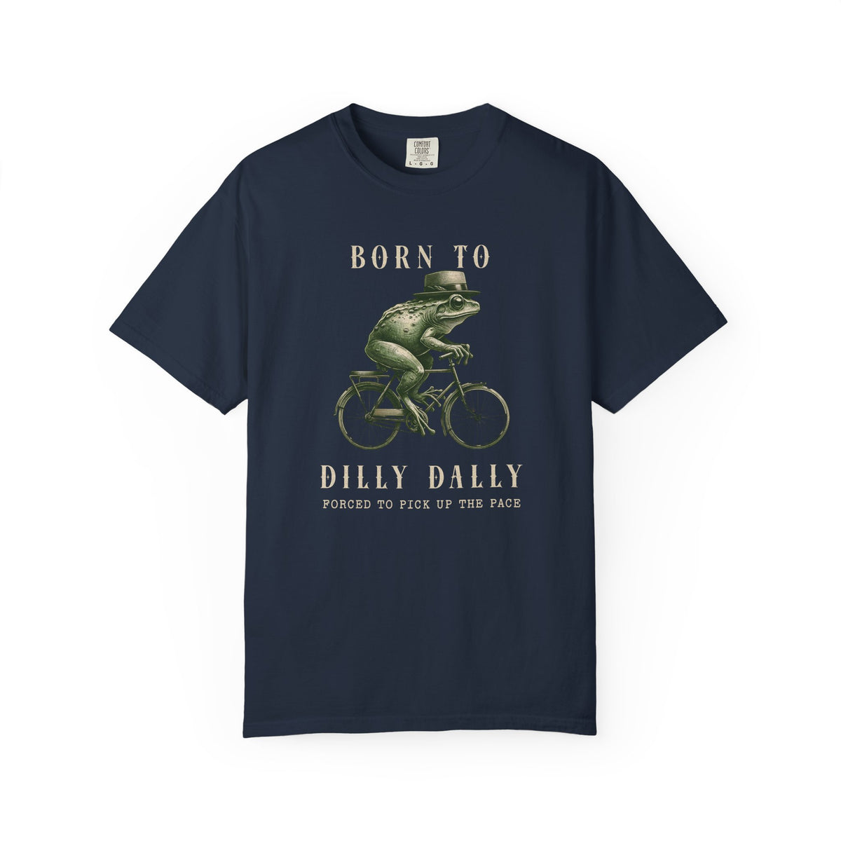 Dilly Dally Frog T-Shirt Retro Funny Froggy Meme Shirt Vintage Frog And Toad Aesthetic Frog Lover Gift For Her Birthday Viral Trendy Shirt T-Shirt Printify Navy S