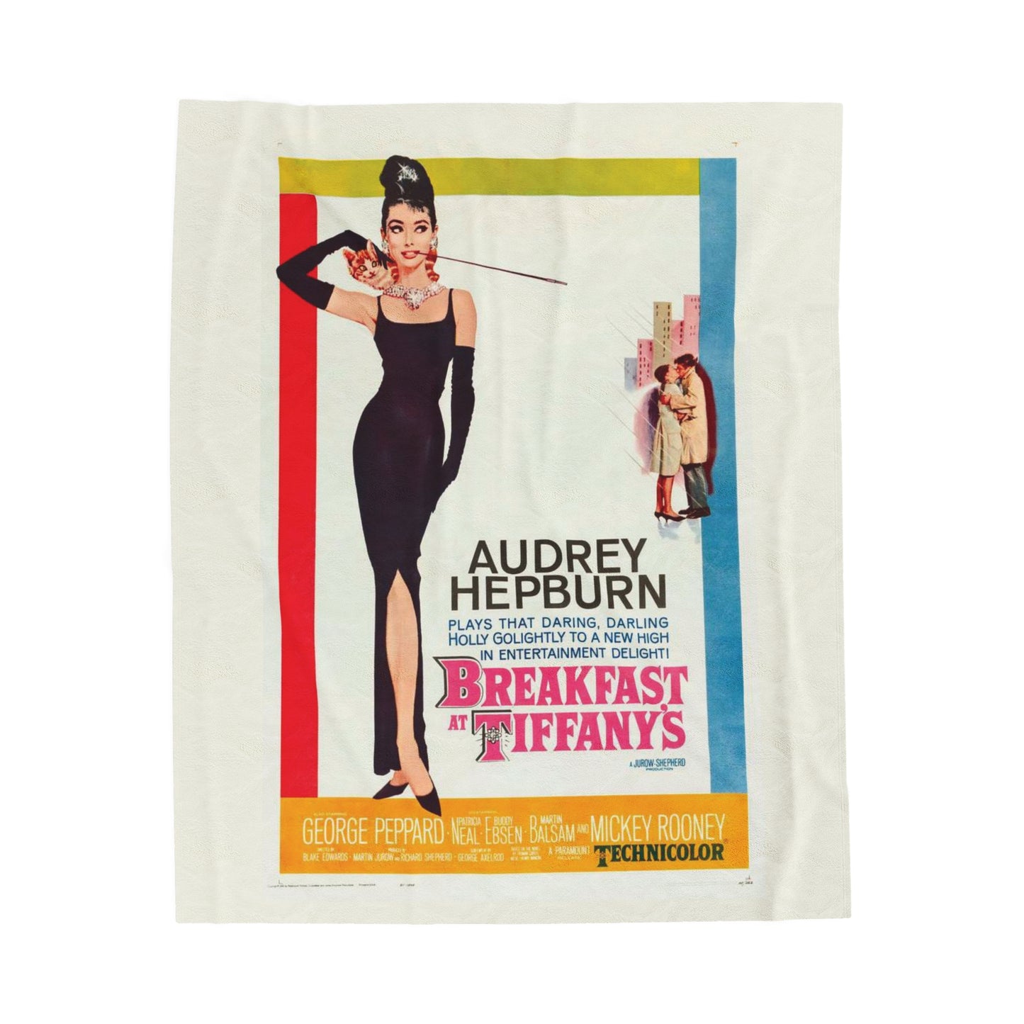 Breakfast at Tiffany's T & Co Throw Blanket, Soft Classic Audrey Hepburn, Book Lover Reading, Movie Watching Blanket, Truman Capote Fan Gift All Over Prints Printify 50" × 60"  