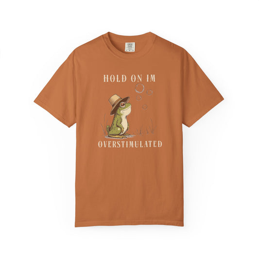 Overstimulated Frog T-Shirt Retro Fun Froggy Meme Shirt Vintage Frog And Toad Aesthetic Frog Lover Gift For Her Birthday Viral Trendy Shirt T-Shirt Printify Yam S