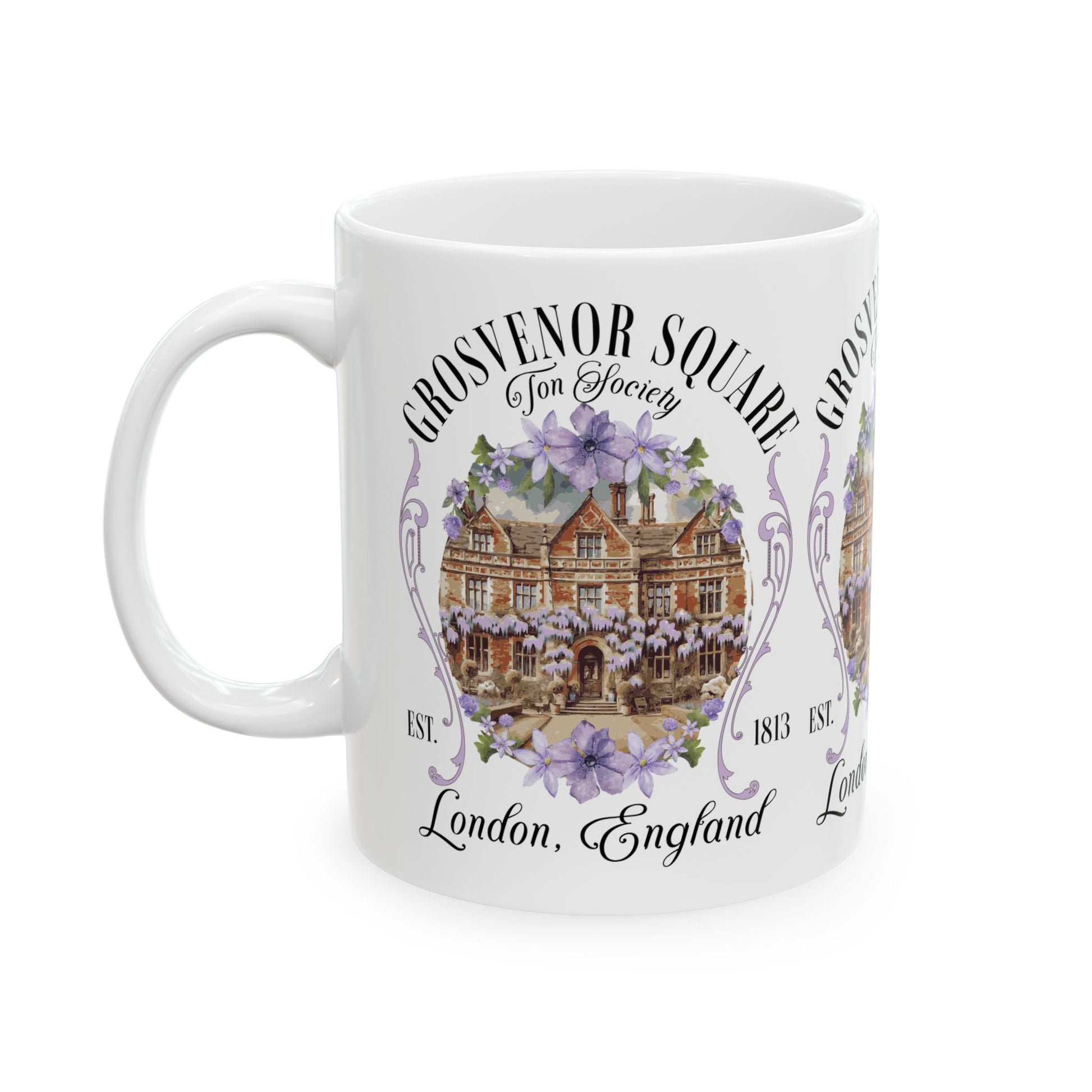 Grosvenor Square Mayfair Coffee Mug Regency England Ton Society Galla Gift Fan Of Historical Drama Romance Reader Gift Bookclub Gift For BFF Mug Printify   