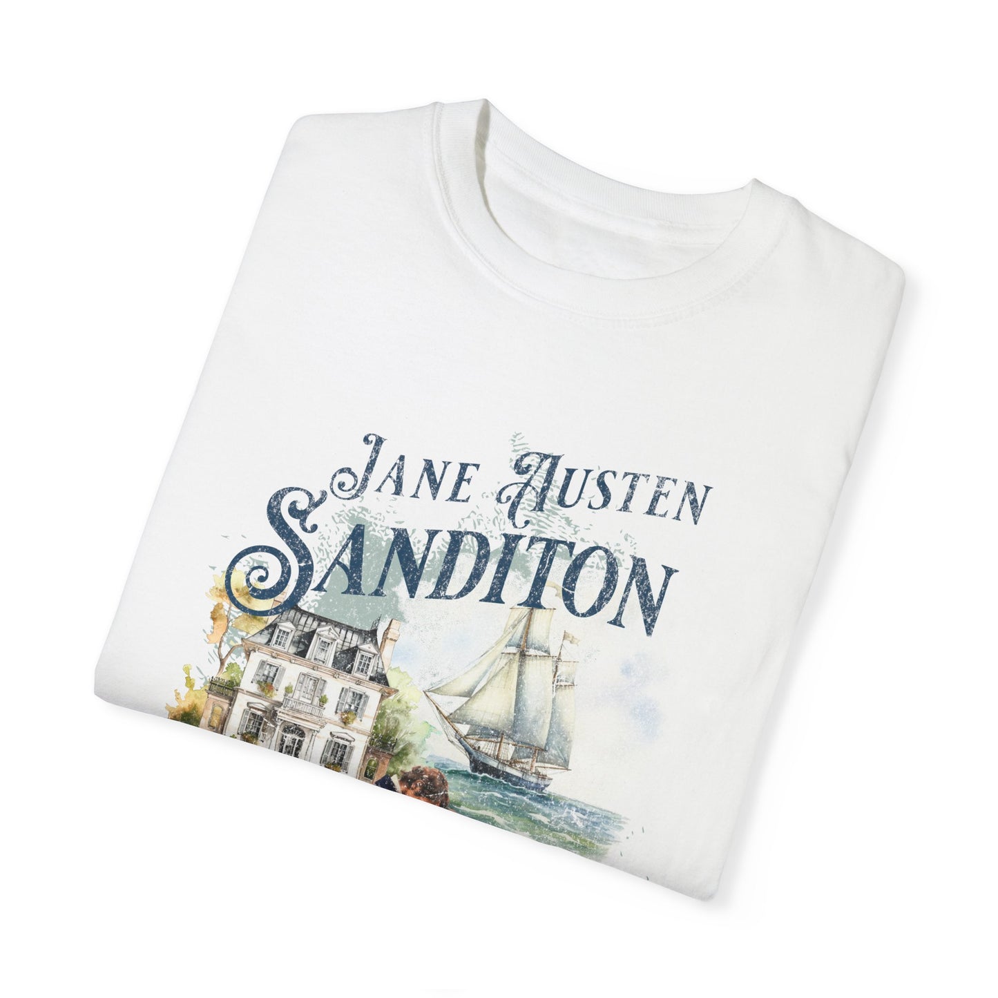 Sanditon Jane Austen Fan T-Shirt Historical Romance Reader Gift T-Shirt Printify   