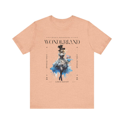 3001 Unisex Jersey Short Sleeve Tee Alice in Wonderland T-Shirt Printify Heather Peach S 