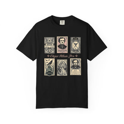 Edgar Allan Poe T-Shirt Gothic Graphic Tee The Raven Nevermore Quote Horror Literature Shirt Dark Academia Aesthetic Halloween Party Gift T-Shirt Printify Black S