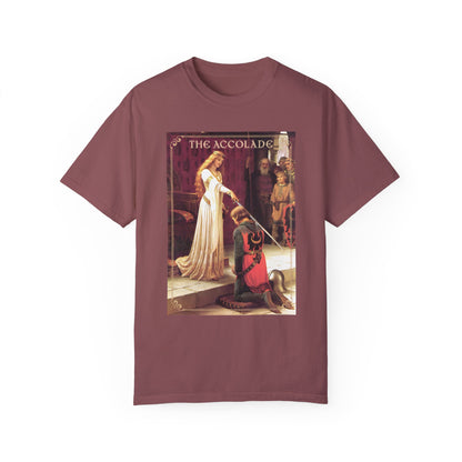 Renaissance The Accolade Print T-Shirt King Arthur And His Knights Renfaire Theme Gift Comfortable Medieval Festival Shirt Art Lover Gift T-Shirt Printify Brick S