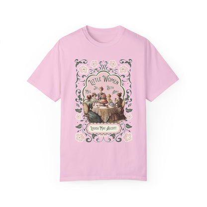 Little Women Comfort Colors T-Shirt, Louisa May Alcott Historical Romance, Bookish Literary Fan Art Tee Gift for Her Bookclub Crewneck Shirt T-Shirt Printify Blossom S 