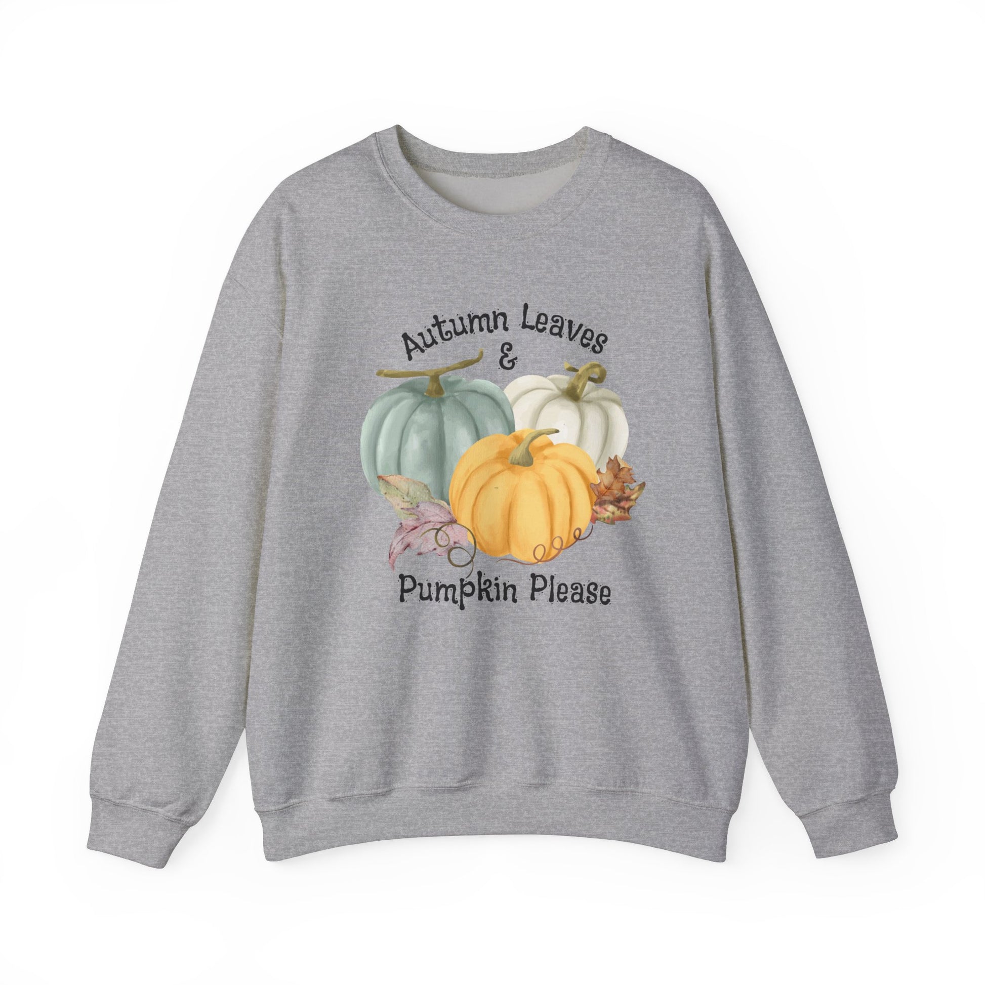 Halloween Pumpkin Sweatshirt, Vintage Autumn Pumpkins Shirt, Spooky Season Sweater, Fall Squash, Autumn Style Sweatshirt Sweatshirt Printify S Sport Grey 