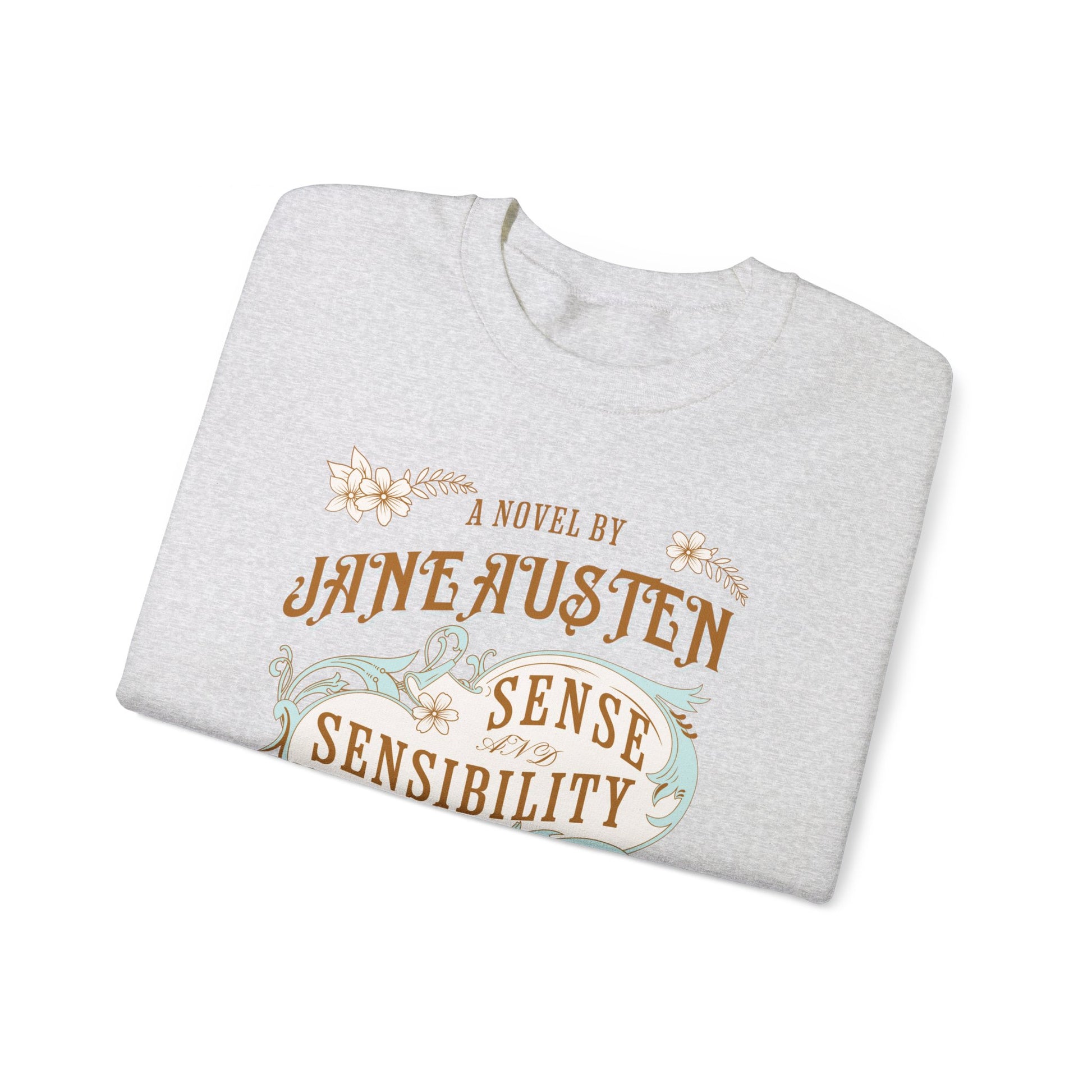 Jane Austen Sweatshirt, Sense & Sensibility Historical Romance Sweater, Bookish Literary Jane Austen Fan Art Gift, Gift for Her, Readers, Sweatshirt Printify   