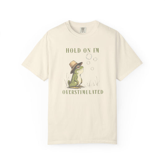 Funny Frog T-Shirt Retro Froggy Meme Shirt Vintage Overstimulated Frog And Toad Aesthetic Frog Lover Gift For Her Cottagecore Birthday T-Shirt Printify Ivory S