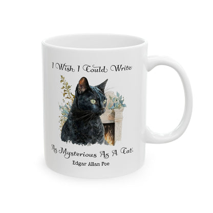 Edgar Allan Poe Coffee Mug Nevermore The Black Cat Coffee Cup Gift For Book Lover Reader Gift For Gothic Dark Academia Bookish Birthday Gift Mug Printify   