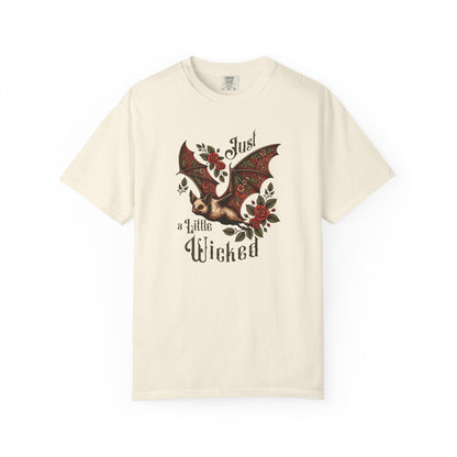 Bat Retro Goth TShirt Vintage Grunge Style Bat Shirt For Halloween Party Spooky Vibes Witchy Dark Academia Comfort Colors Oversized Shirt T-Shirt Printify Ivory S