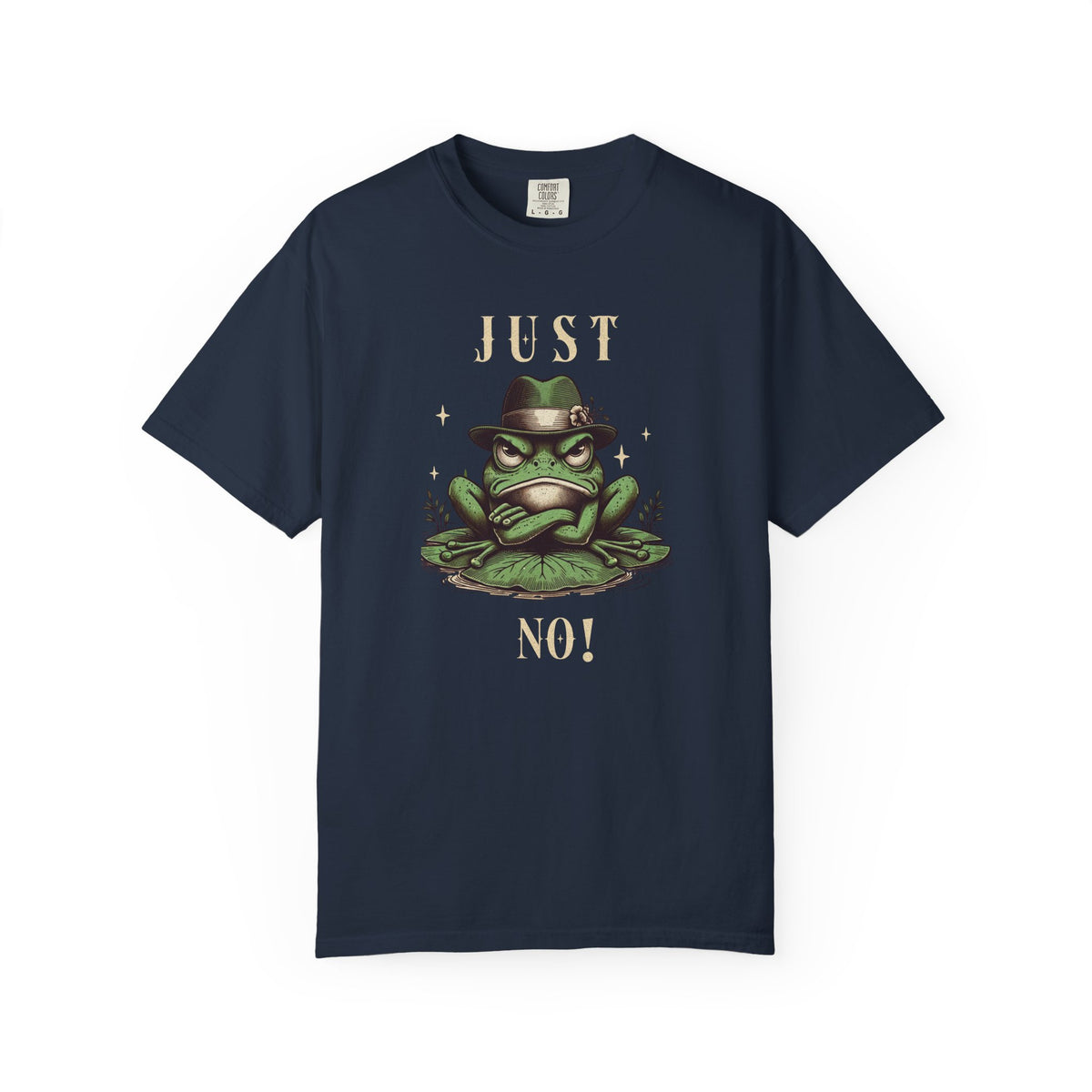 Funny Frog T-Shirt Retro Vibes Froggy Meme Shirt Vintage Frog And Toad Aesthetic Frog Lover Gift For Her Birthday Viral Trendy Shirt T-Shirt Printify Navy S