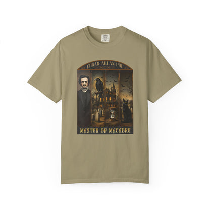 Edgar Allan Poe T-Shirt Gothic Graphic Tee The Raven Nevermore Quote Horror Literature Shirt Dark Academia Aesthetic Halloween Party Gift T-Shirt Printify Khaki S