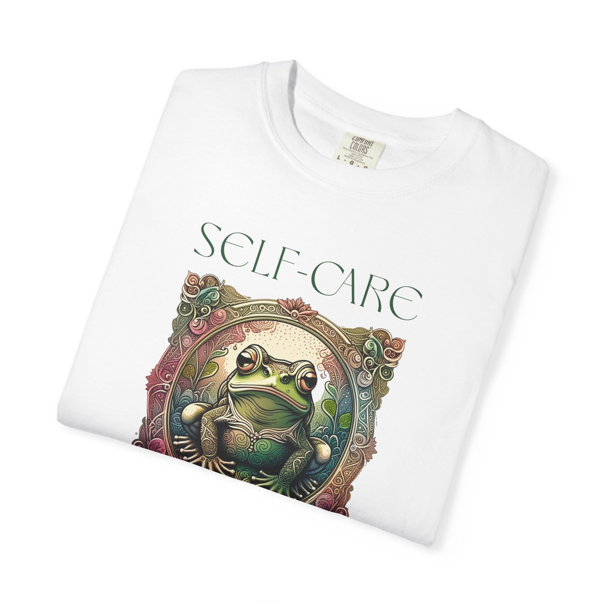 Green Yoga Frog Self-Care Is Toad-ally Important Unisex T-Shirt, Casual Wear, Highlander Fan Gift, T-Shirt Printify