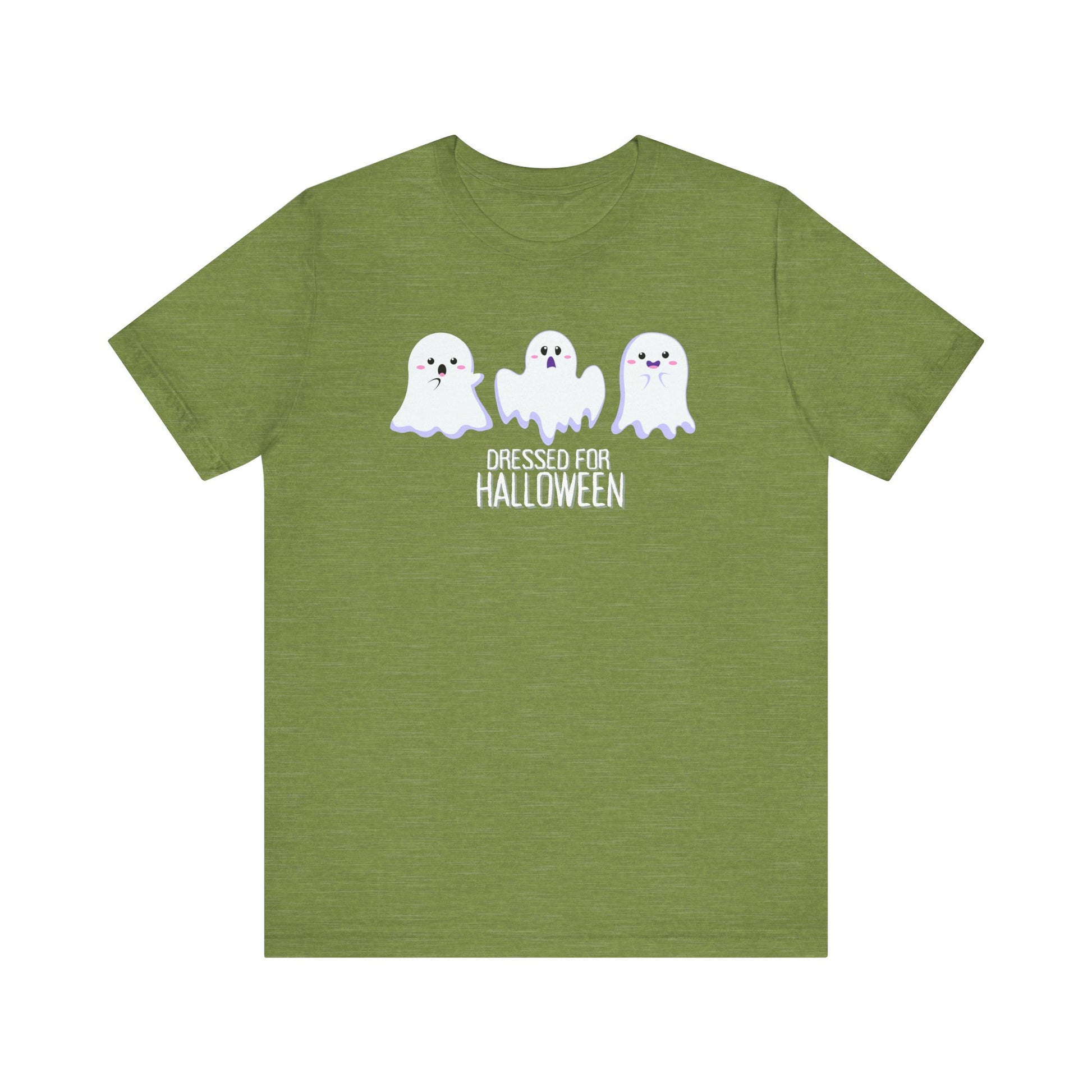 Halloween Cute Ghosts TShirt, Spooky Season Tee, Trick or Treating Shirt, Halloween Party T-Shirt, Funny Ghost Graphic T Shirt T-Shirt Printify Heather Green XS 