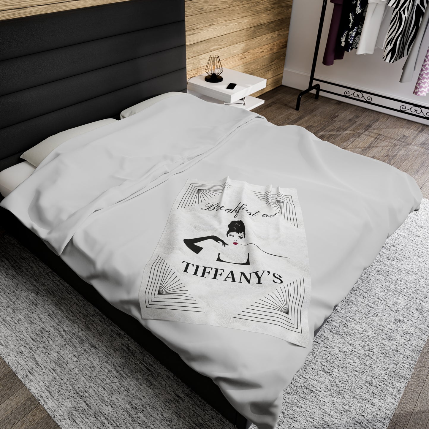 Breakfast at Tiffany's T & Co Throw Blanket, Soft Classic Audrey Hepburn, Book Lover Reading, Movie Watching Blanket, Truman Capote Fan Gift All Over Prints Printify   