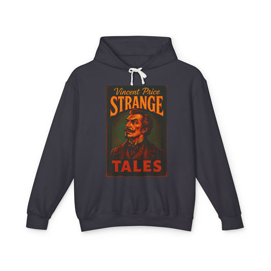 Vincent Price Strange Tales Unisex Lightweight Hoodie, Horror Apparel, Vintage Graphic Sweatshirt, Gift for Horror Fans, Unique [...] Hoodie Printify S Black