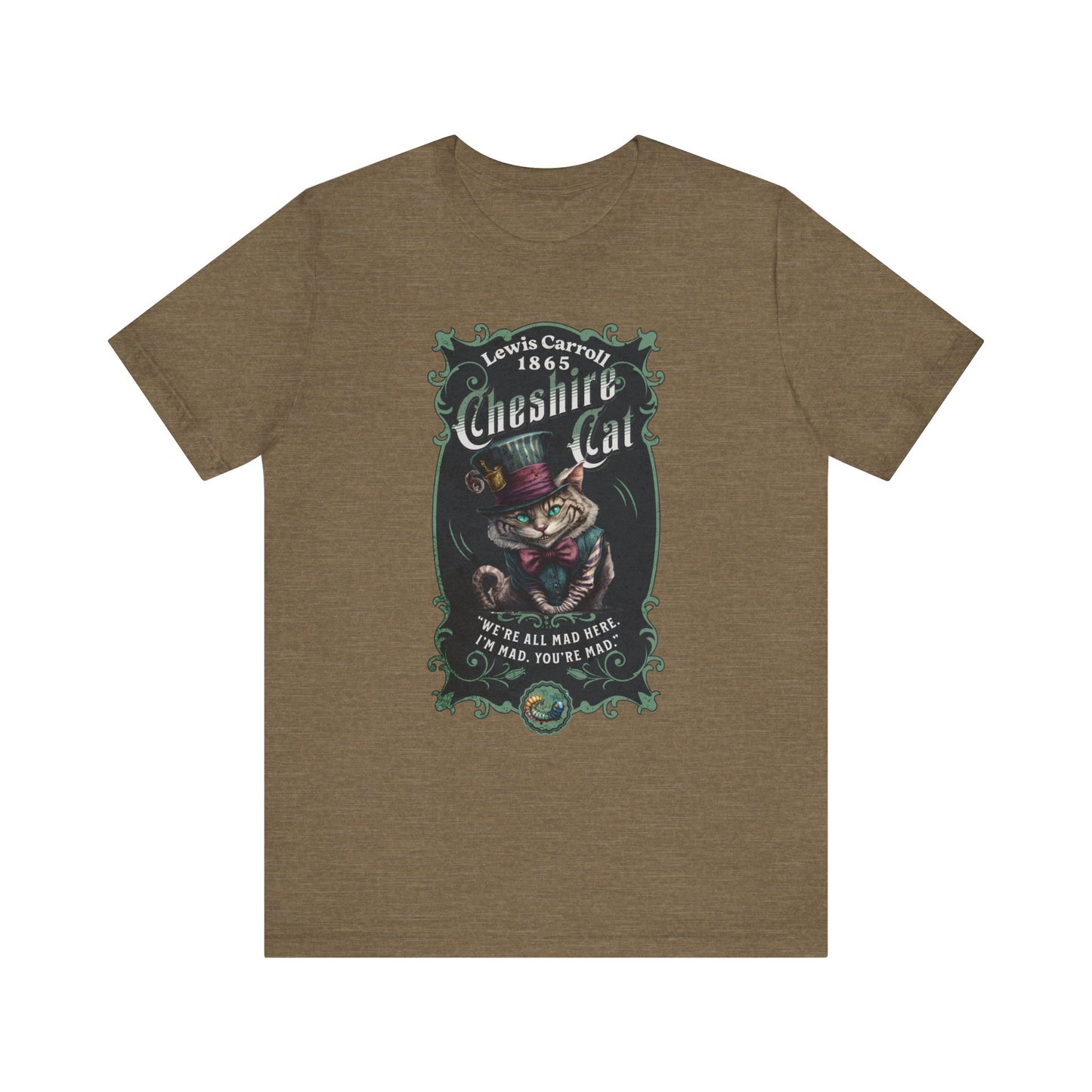 3001 Unisex Jersey Short Sleeve Tee Alice in Wonderland T-Shirt Printify Heather Olive S 