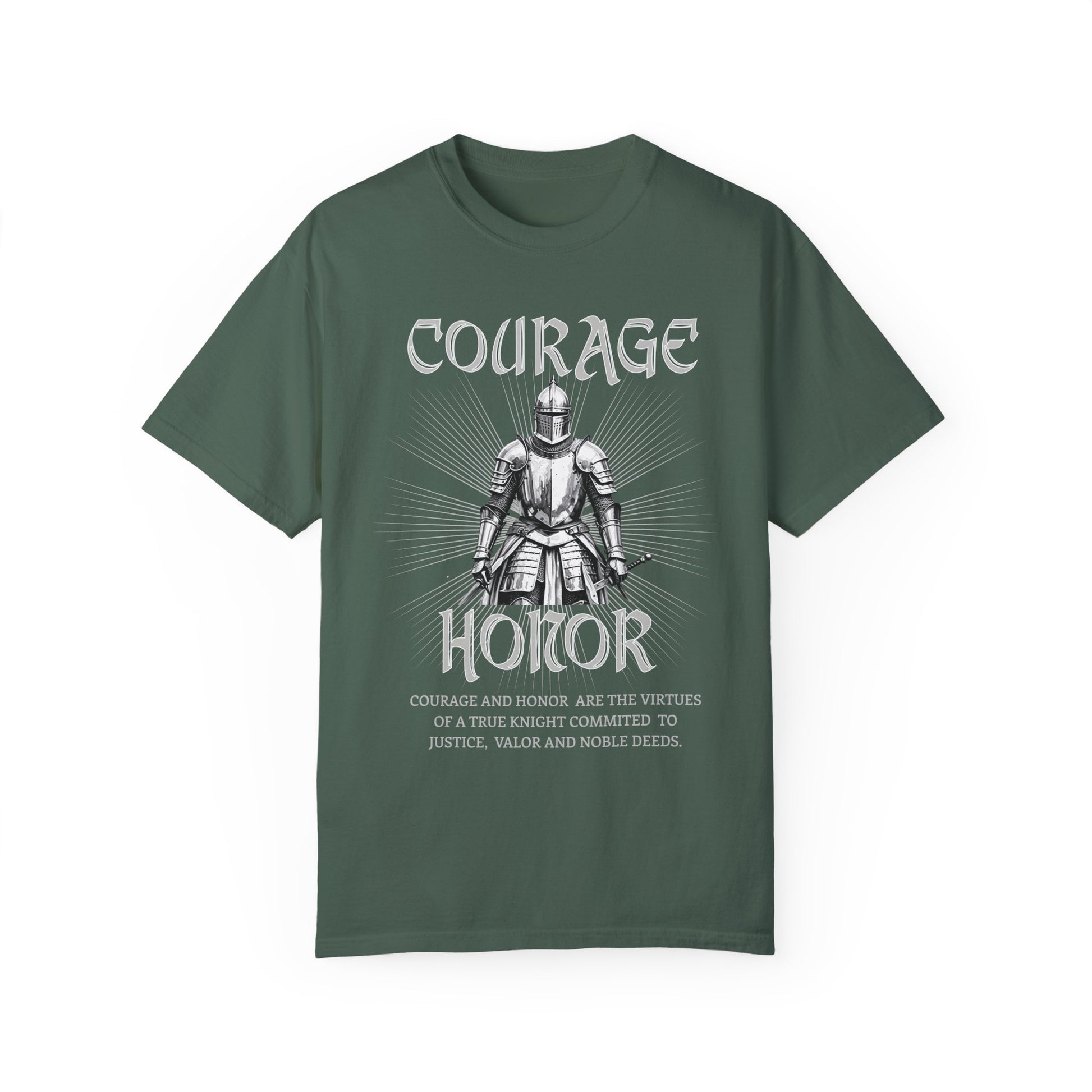 Medieval Knight Courage and Honor T-shirt Renfaire Renaissance Fair Comfortable Festival Tee Perfect Gift for History Lovers Ren-faire Gift T-Shirt Printify Blue Spruce S
