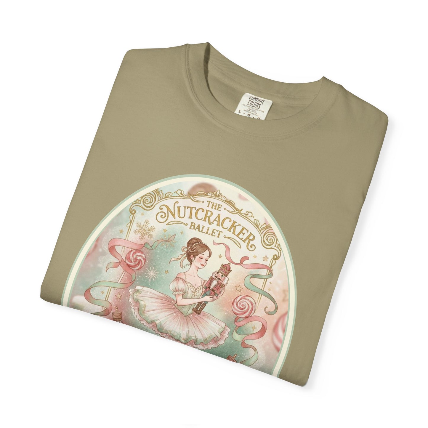 Nutcracker Ballet T-Shirt, Sugar Plum Fairy Christmas Tee, Holiday Dance Shirt, Coquette Pastel Christmas Gift T-Shirt Printify