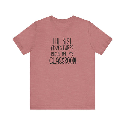 Cute Teacher TShirt Gift, Education Tee, Elementary School Teacher Appreciation, Funny Back To School Shirt, Teacher T-Shirt, Teacher Love T-Shirt Printify Heather Mauve XS 