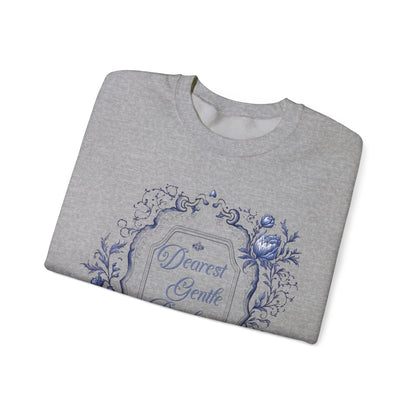 Dearest Gentle Reader Sweatshirt Regency England Ton Society Papers Gift For Historical Romance Fan Drama Romance Reader Gift Bookclub Gift Sweatshirt Printify   