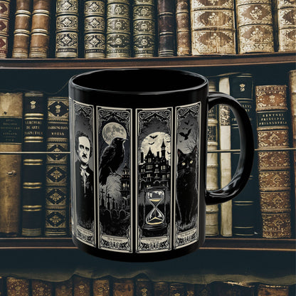 Edgar Allan Poe Mug Gothic Literary Gift For Book Lover Dark Academia Macabre Fall Coffee Cup Halloween Poetember Party Gift For Bookclub Mug Printify