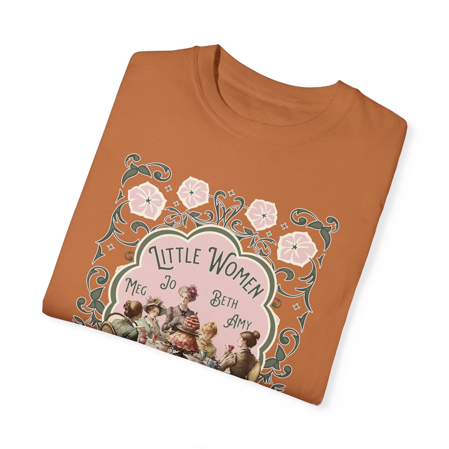 Little Women Comfort Colors T-Shirt, Louisa May Alcott Historical Romance, Bookish Literary Fan Art Tee Gift for Her Bookclub Crewneck Shirt T-Shirt Printify   