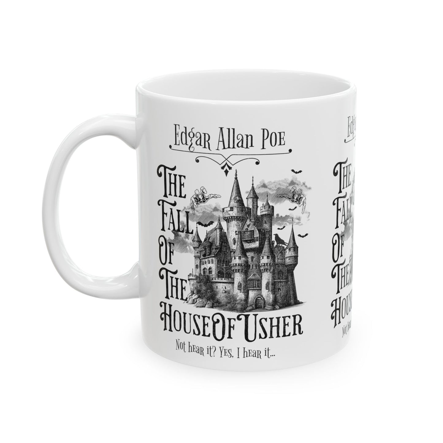 Edgar Allan Poe Coffee Mug Fall Of The House Of Usher Coffee Cup Gift For Book Lover Reader Gift For Gothic Dark Academia Bookish Birthday Mug Printify   