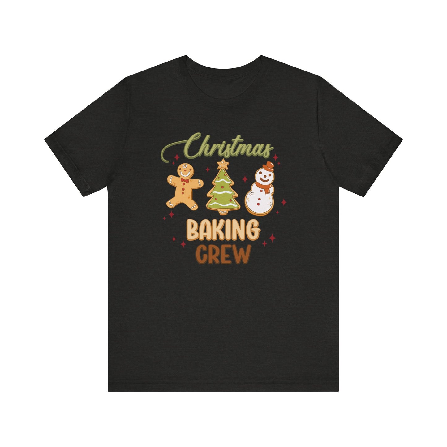 Christmas Baking Crew Shirt, Christmas Baking Team Matching TShirt, Christmas Baking Shirt, Women's Christmas Shirts, Christmas Cookie Crew T-Shirt Printify Black Heather XS 