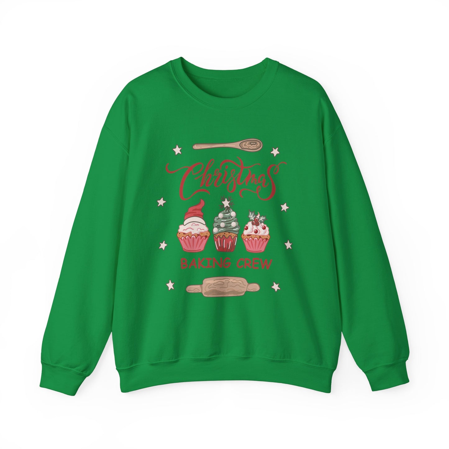 Christmas Baking Crew Sweatshirt, Family Christmas Baking Team Matching Sweater, Christmas Baking Christmas Shirts, Christmas Cookie Crew Sweatshirt Printify S Irish Green 