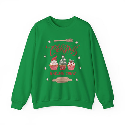 Christmas Baking Crew Sweatshirt, Family Christmas Baking Team Matching Sweater, Christmas Baking Christmas Shirts, Christmas Cookie Crew Sweatshirt Printify S Irish Green 