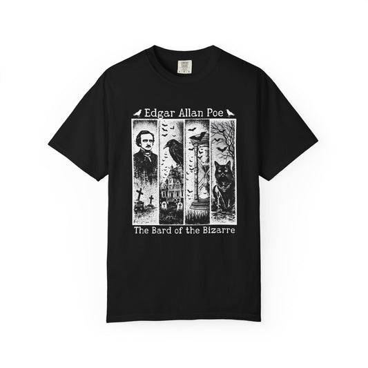 Edgar Allan Poe T-Shirt Gothic Graphic Tee The Raven Nevermore Quote Horror Literature Shirt Dark Academia Aesthetic Halloween Party Gift T-Shirt Printify Black S