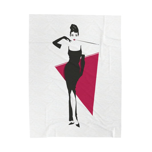 Breakfast at Tiffany's T & Co Throw Blanket, Soft Classic Audrey Hepburn, Book Lover Reading, Movie Watching Blanket, Truman Capote Fan Gift All Over Prints Printify 60" × 80"  